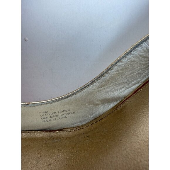 Lilly Pulitzer Wedge Kristin Slingback Gold Size 7.5 Wedding Guest - Picture 8 of 11